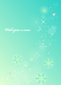 Lucky Snow wish for a winter sky green J