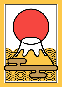 Simple / Mt.Fuji / Orange x Red