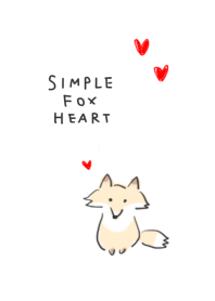 simple Fox heart white gray