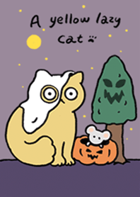 A Yellow Lazy Cat - Halloween Night(NEW)