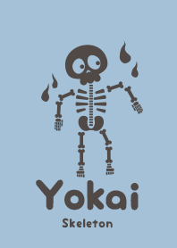 Yokai skeleton Smoke blue