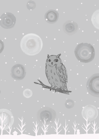 owl and snow