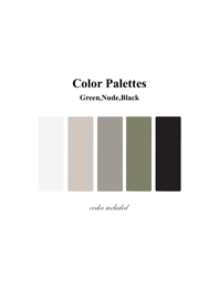 Color Palettes Green,Nude,Black. – LINE theme | LINE STORE