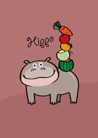 vegetables fruits hippo!(pink orange)