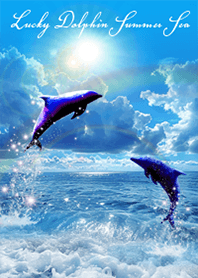 運気上昇 夏の海とイルカ3