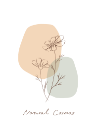 Natural cosmos/orange&moss green