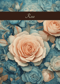 Blue Rose on brown