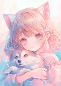 ✨可愛の女孩與哈士奇❤️