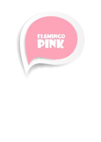 Flamingo Pink Button In White V.2