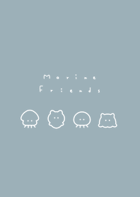 ゆるい海のいきもの。ミントグレー