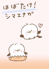 Cute hand-drawn theme of long-tailed tit