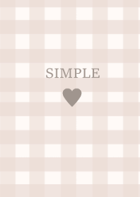 SIMPLE HEART_check pinkgreige(JP)
