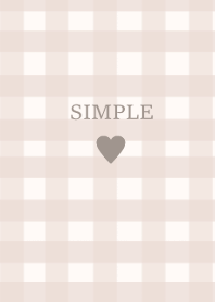 SIMPLE HEART :check pinkgreige