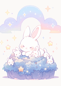 A cute rabbit burrow