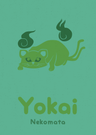 Yokai Nekomata Blue green