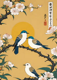 浮世絵 -鳥 8e965E