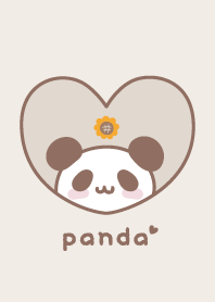熊貓 向日葵 [棕色]