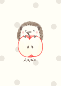 Hedgehog and Apple* -beige- dot
