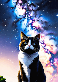 Night Moon Star Cat ED1Ccd
