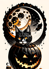 cat halloween 1124aE