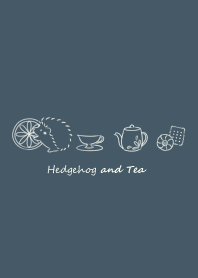 Hedgehog and Tea -navy-