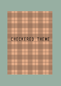 DUSTY ORANGE CHECKERED THEME-DUSTY GREEN