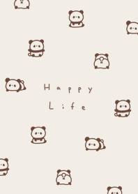 Small Panda pattern/beige