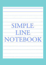 SIMPLE BLUE LINE NOTEBOOKj-MINT GREEN
