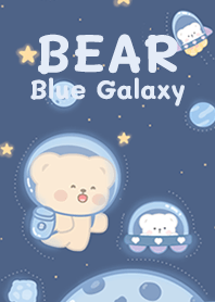 Bear on blue beige galaxy!