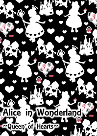 Alice Pattern[Queen of Hearts]BLK&WHT -