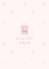 cute fluffy teddy bear. pink