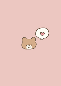 Cute illustration with pink beige