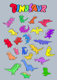 あつまる恐竜おもちゃ　ベージュブルー