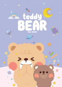 Teddy Bears Cutie Galaxy Violet