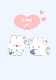 Little bunny with love heart2