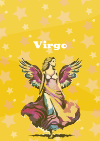 virgo constellation on yellow
