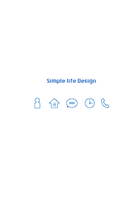 Simple life design -whiteblue-