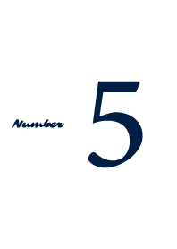 Number 5 White X Dark Navy