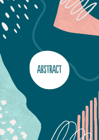 Abstract Doodle Blue Stone