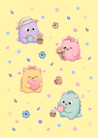 Cute monster Yellow.w