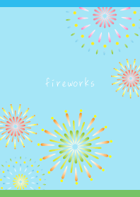 Fireworks Day2 on blue