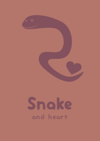 Snake & heart BRN gold