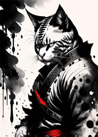 Ink wash cat samurai e3CFd6