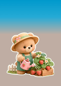 Blooming Bear Brown & Blue