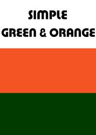 Simple green & orange.
