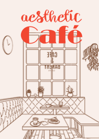 aesthetic cafe brown/pastel pink