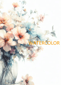 WATERCOLOR-PINK BLUE FLOWER 4
