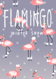 Happy Flamingo -Winter Snow-