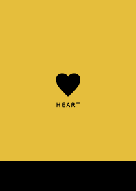 Simple Heart / Black&Mustard Yellow