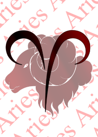 Twelve constellations -Aries3 Red-